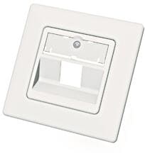 EasyLan Modulaufnahme SL leer mit Zentralplatte+Rahmen 1fach, weiß (CKVDUSL1R)
