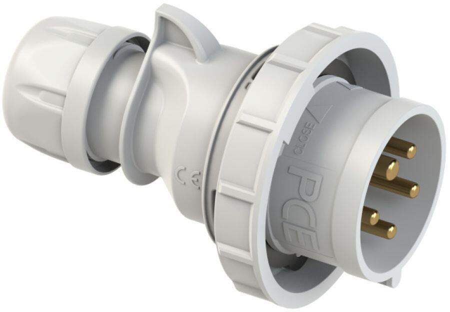 PCE SHARK CEE-Stecker, 16A, 5p, 1h, IP67, grau (0152-1)