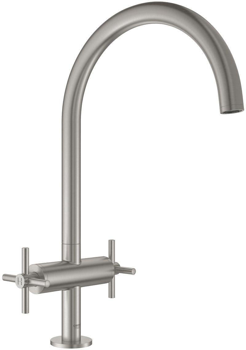 GROHE Atrio Zweigriff-Spültischbatterie, DN15, Hochdruck, C 
