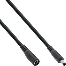 InLine DC Verlängerungskabel, DC Stecker/Buchse 4,0x1,7mm, AWG 18, schwarz 3m (26903C)