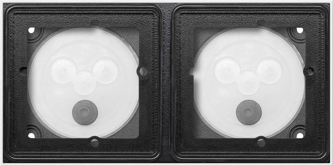 Gira 5502910 System 106 AP-Gehäuse 2 Module 1x2, Anthrazit