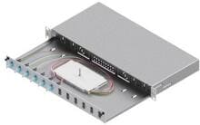 EasyLan LWL-Spleißgehäuse Basic 1HE 12x LC-Duplex Standard OM3 ausziehbar, silber (LSB1B223)