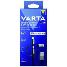 Varta 57937 Speed Charge&SyncCableMicroUSB&Lig