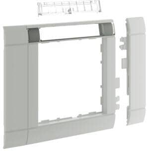 Hager GR0802A7035 Rahmenblende modular, 80 mm Oberteil, halogenfrei, Beschriftungsfeld, lichtgrau