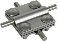 Dehn KS 8.10 8.10 FL30 ZP FRSM8 V4A Kreuzstück NIRO (V4A) für Rd 8-10/8-10mm Rd 8-10/Fl 30mm-Fl 30/30mm mit Zwischenplatte (318229)