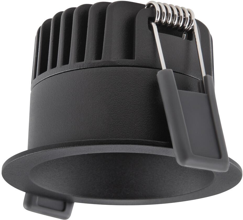 LEDVANCE Spot Darklight FIX P 8W 927 PS DIM, Einbaustrahler, feststehend, IP44, 2700K, warmweiß, schwarz (4099854000164)