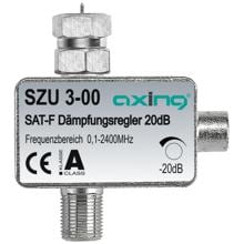 Axing SZU 3-00 SAT-Dämpfungsregler, 0,5-20dB, F-Buchse, F-Stecker, DC-Durchlass (SZU00300)