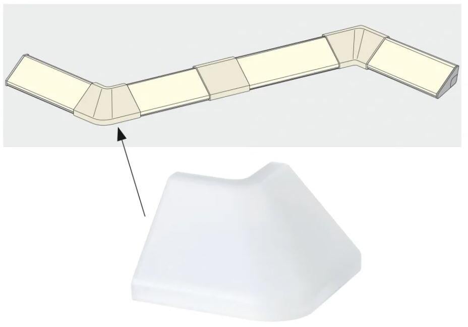 Paulmann 70265 Angolo Esterno Per Profili LED Delta - 2 Pezzi Plastica Satinata, Per Installazione Professionale