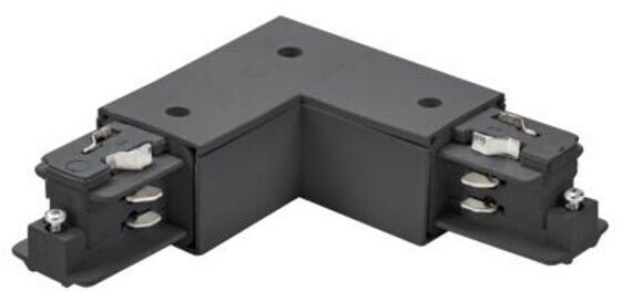 Brumberg ONETRACK Eckverbinder 90° Schutzleiter innen, zu 3-Phasen-Stromschiene ONETRACK, schwarz (87126080)