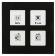 MDT BE-GT04S.01 Glastaster Plus 4-fach, umlaufendes Orientierungslicht, schwarz
