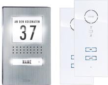 M-E ADV 112 WW Vistadoor Audio-Türsprechanlagen-Set, 1-Familienhaus, Aufputz, 2 Innenstationen, weiß (41139)
