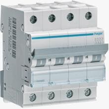 Hager MCN4XX Leitungsschutzschalter 4 polig 6kA C-Charakteristik 4 Module