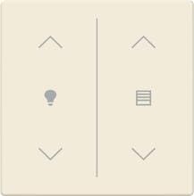 Busch-Jaeger LFDW/A.2.63.11-82 Wippe für Keypad, future® linear, Plattform 63, 2-fach, Symbol Dimmer/Jalousie, elfenbeinweiß (2CKA006199A0240)