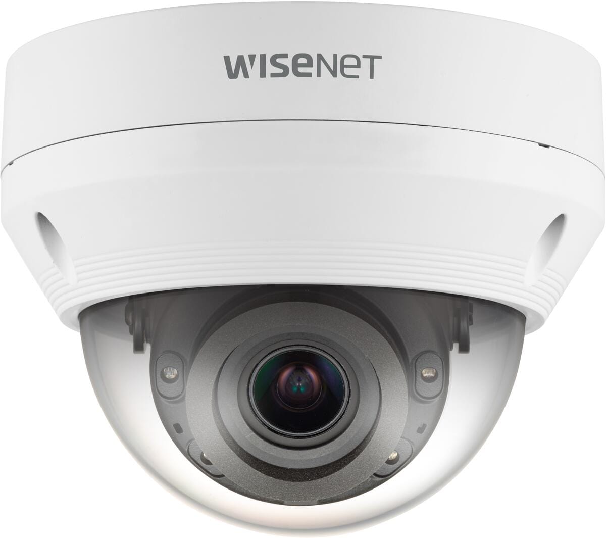 Hanwha Vision 4MP Netzwerk-IR-Vandalismus-Dome-Kamera, Max. 4MP Auflösung, bis zu 30fps, Bewegungserkennung, weiß (QNV-7082R)