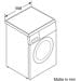 Bosch WUU28T70 8kg Frontlader Waschmaschine, 1400 U/min, Hygiene Plus, Speed perfect, Mengenerkennung, AquaStop, Unwuchtkontrolle, weiß