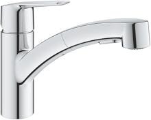 GROHE Start Einhand-Spültischbatterie, Quickfix, 1/2", Niederdruck, Ausziehbrause, chrom (1012400000)