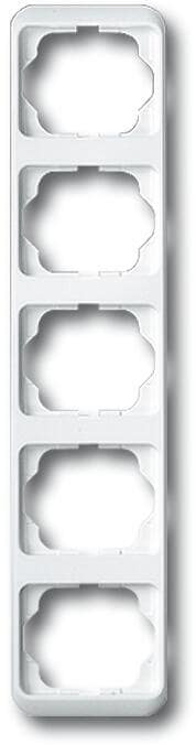 Busch-Jaeger 1735-24G Abdeckrahmen, 5-fach, Busch alpha nea, studioweiß hochglanz