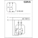 Gira 014500 Einsatz Wipp-Kontrollschalter, 10 AX, 250 V~, mit 2 orangen LEDs 230 V, Serienschalter