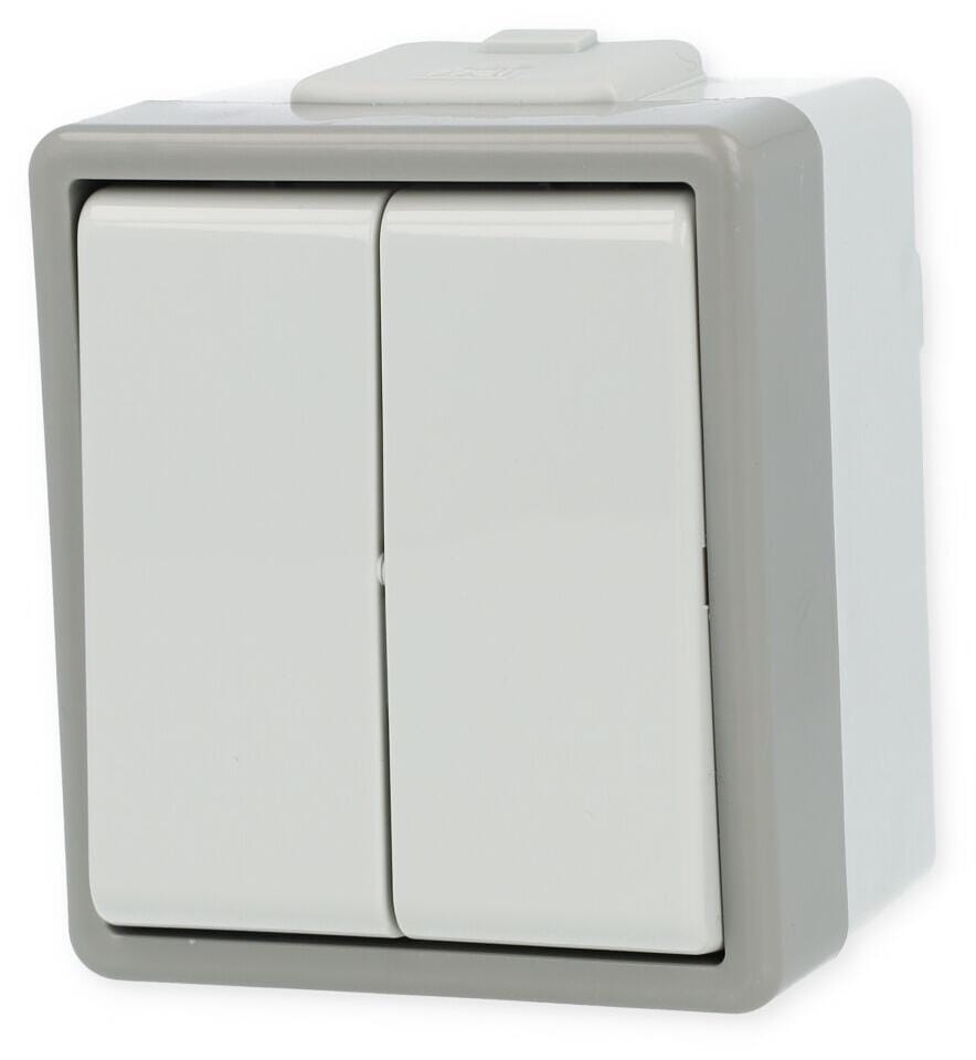 Siemens 5TA4705 DELTA fläche Serienschalter IP44, AP, dgr/hgr, 10A, 250V, 66x75mm