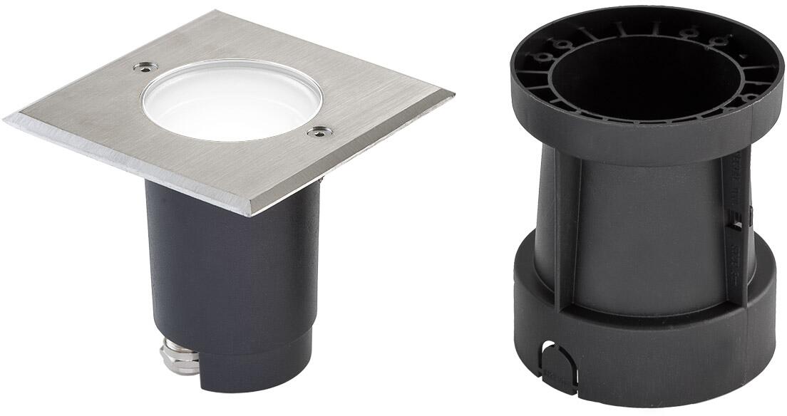 EVN TALPA LED Bodeneinbau, quadratisch, schwenkbar, Edelstahl/Alu, inkl. Leuchtmittel, IP67, 230V, 4,6W, 4000K, 390lm, Edelstahl (679435504)