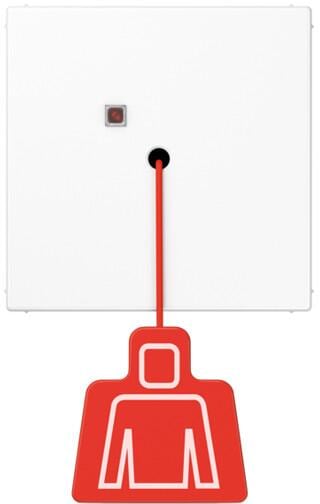 JUNG NRSLS0834ZTWW Zugtaster, Alpinweiß