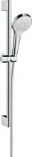 hansgrohe Croma Select S Duschset 110 Vario wassersparend mit Duschstange 65 cm, Messing, 9 l/min, 110 mm, Weiß/Chrom (26563400)