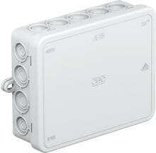 OBO Bettermann A 18 Kabelabzweigkasten 125x100x38mm, IP55, Kunststoff, lichtgrau (2000410) (Inhalt: 10 Stk.)