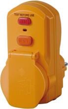 Brennenstuhl Personenschutz-Adapter BDI-A 2 30 IP54 / Personenschutzstecker für außen, gelb (1290660)