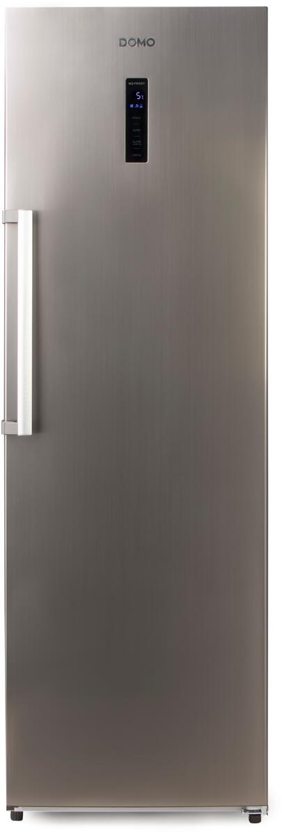 DOMO DO991K Standkühlschrank, 359 L, 60cm breit, XL Fresh Zone, Inox-Look