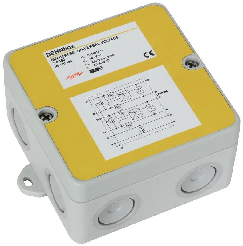 Dehn DEHNbox U4 KT BD S 0-180 Kombiableiter, 93x93x55mm, IP65, grau (922400)