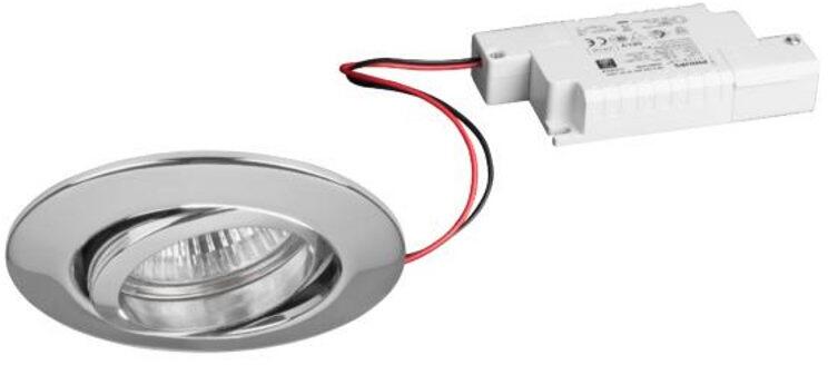Brumberg BB13 LED-Einbaustrahlerset dim2warm Phasenabschnitt dimmbar, 6W, 460lm, 1800-3000K, chrom (39373023)
