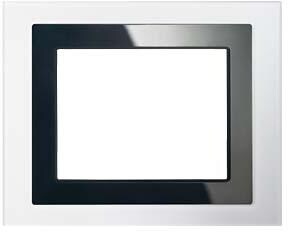Siemens S 588/15 Designrahmen für Touch-Panel UP 588/..3, Glas, Unterputzmontage, horizontal, weiß (5WG1588-8AB15)
