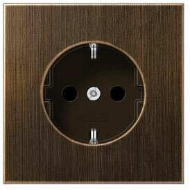 Jung ME1520NAT SCHUKO Steckdose ohne Kralle, messing antik