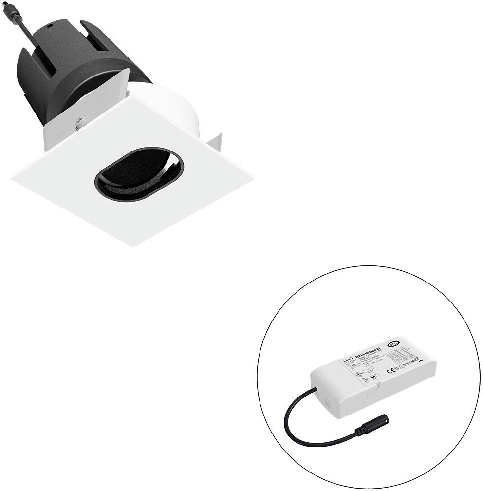 EVN SELECTO LED Deckeneinbau, quadratisch, schwenkbar, IP20, 220-240V/AC, 13W, 3000K, 1170lm, inkl. Netzgerät, DALI, Reflektor weiß/matt, 3.418,00cd,
