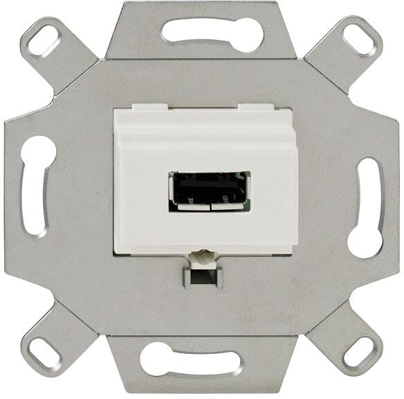 Rutenbeck (17010551) KM-USB Up 0 rw USB-Anschlussdose, 1-fach, reinweiß