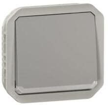 Legrand Plexo New Einsatz 2-poliger Schalter 10AX, Steckklemmen (SL), IP55, grau (069530L)