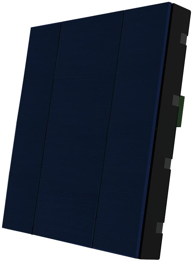 Interra iSwitch+ Raumsteuergerät, KNX, Wandmontage, 2 Tasten, AQI, Aluminium, Midnight Blue (ITR340-2215)