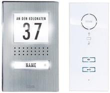 M-E ADV 111 WW Vistadoor Audio-Türsprechanlagen-Set, 1-Familienhaus, Aufputz, 1 Innenstation, weiß (41137)