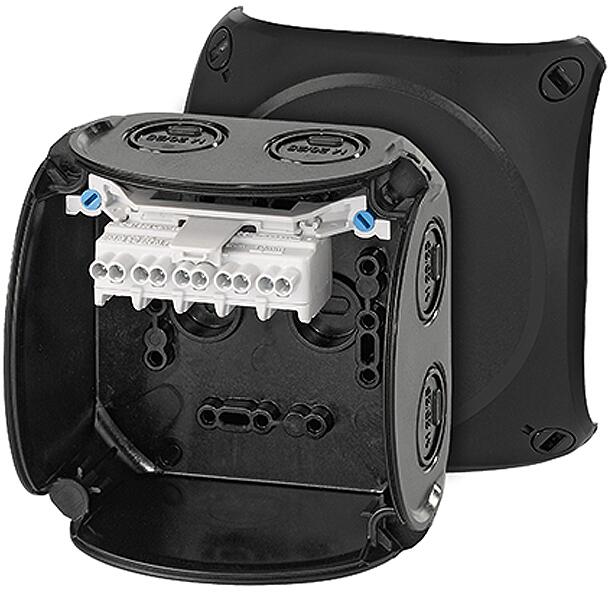 Hensel KF0402B Kabelabzweigkasten 1,5-2,5 mm², schwarz (62000048)