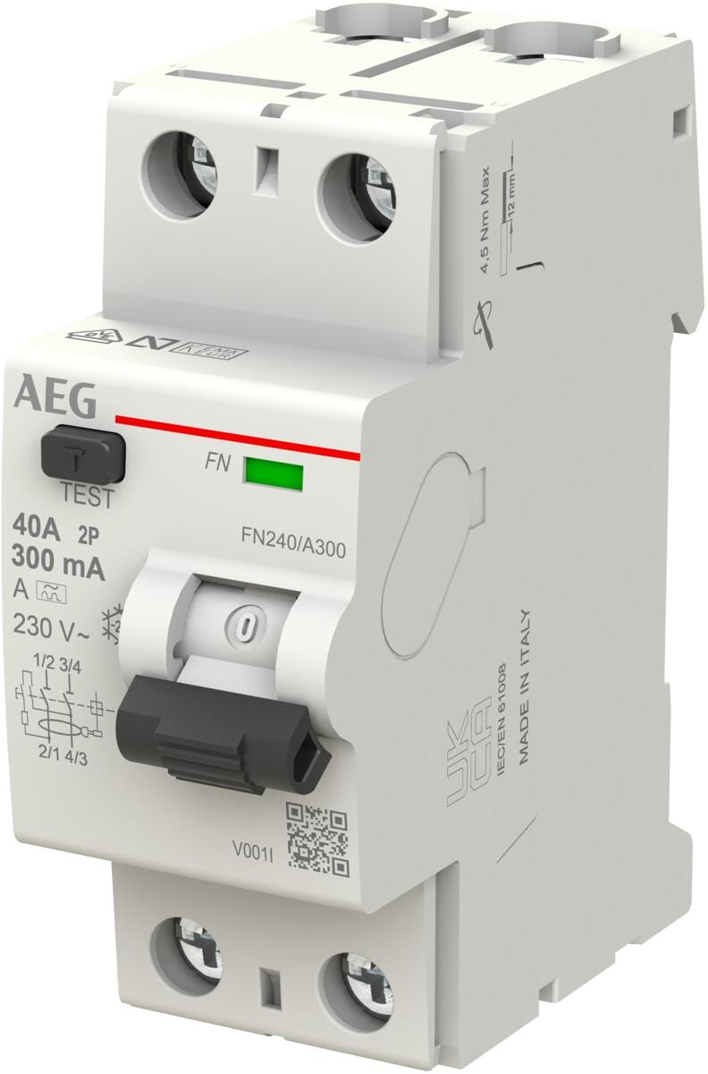 AEG FN240/A300 FI-Schutzschalter A 2p 230V 40A 0,3A 2TE REG (2CSF702156R3400)