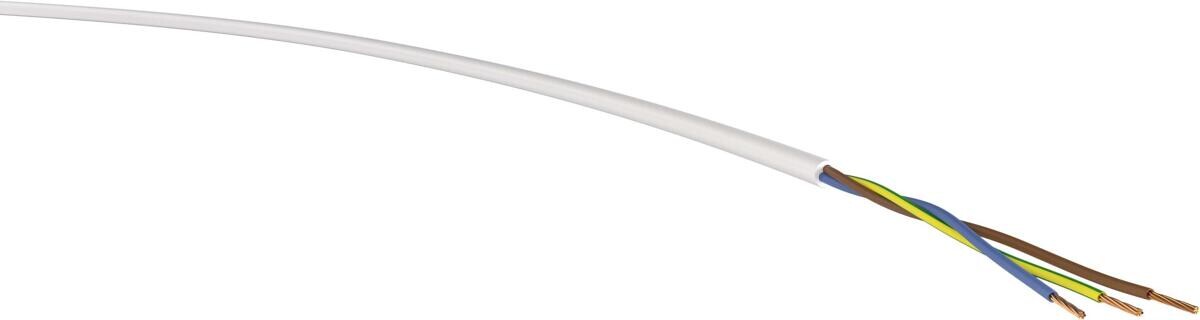 PVC-Schlauchleitung H05VV-F 3G1,0 ws Eca Ri100, weiß, Ring, 100m