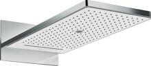 hansgrohe Rainmaker Select Duschkopf 580 3 Strahlarten wassersparend mit Wandanschluss, Metall, 9,5 l/min, 586 x 258 mm, Weiß/Chrom, (24011400)