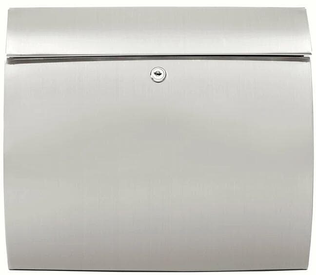 Burg Wächter Toscana 3856 Ni Edelstahl-Briefkasten, Öffnungsstopp, Querformat (38640)