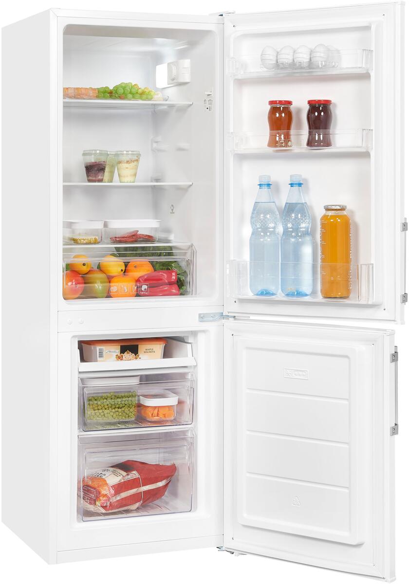 Exquisit KGC233-60-HE-040D Stand Kühl-Gefrierkombination, 50cm breit, 173 L, weiß