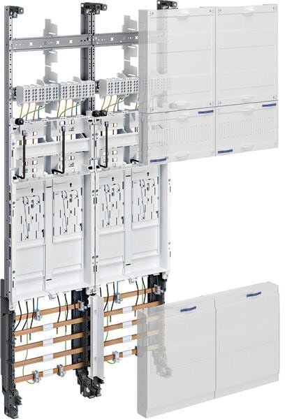 Hager ZK3EZ14N Komplettfeld, universZ, 1050mm, 4 Zählerplätze, eHZ, DSS, 2-feld, Ausf. VEW-Saar