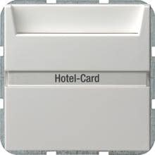 Hotel-Card-Taster 10 A 250 V~ mit Beschriftungsfeld, beleuchtbar Wechsler 1polig Gira 014003