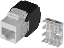 EMOS K0301 Keystone Modul RJ45, UTP, CAT5E, schwarz/weiß (1821000800)