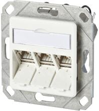METZ CONNECT C6Amodul 3 Port 180°M Upk Anschlussdose modular, reinweiß (130B11D31102-E)