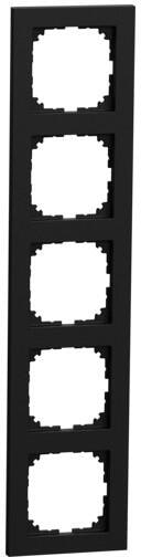 Merten MEG4050-3603 Rahmen, M-Pure, 5fach, Ocean Plastic, schwarz matt