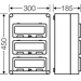 Hensel Mi1337 Automatengehäuse, IP65, 3-reihig, 36 Teilungseinheiten, grau